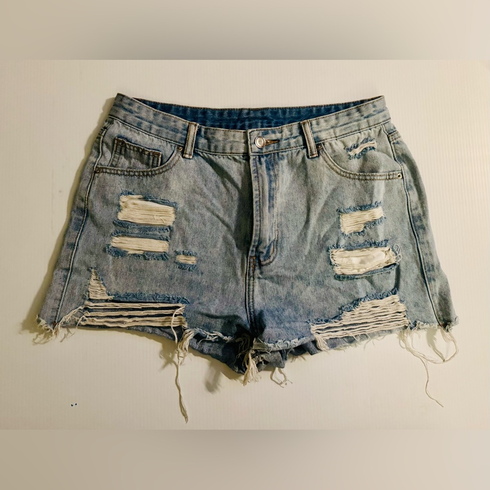 Distressed Denim Women Shorts size Large